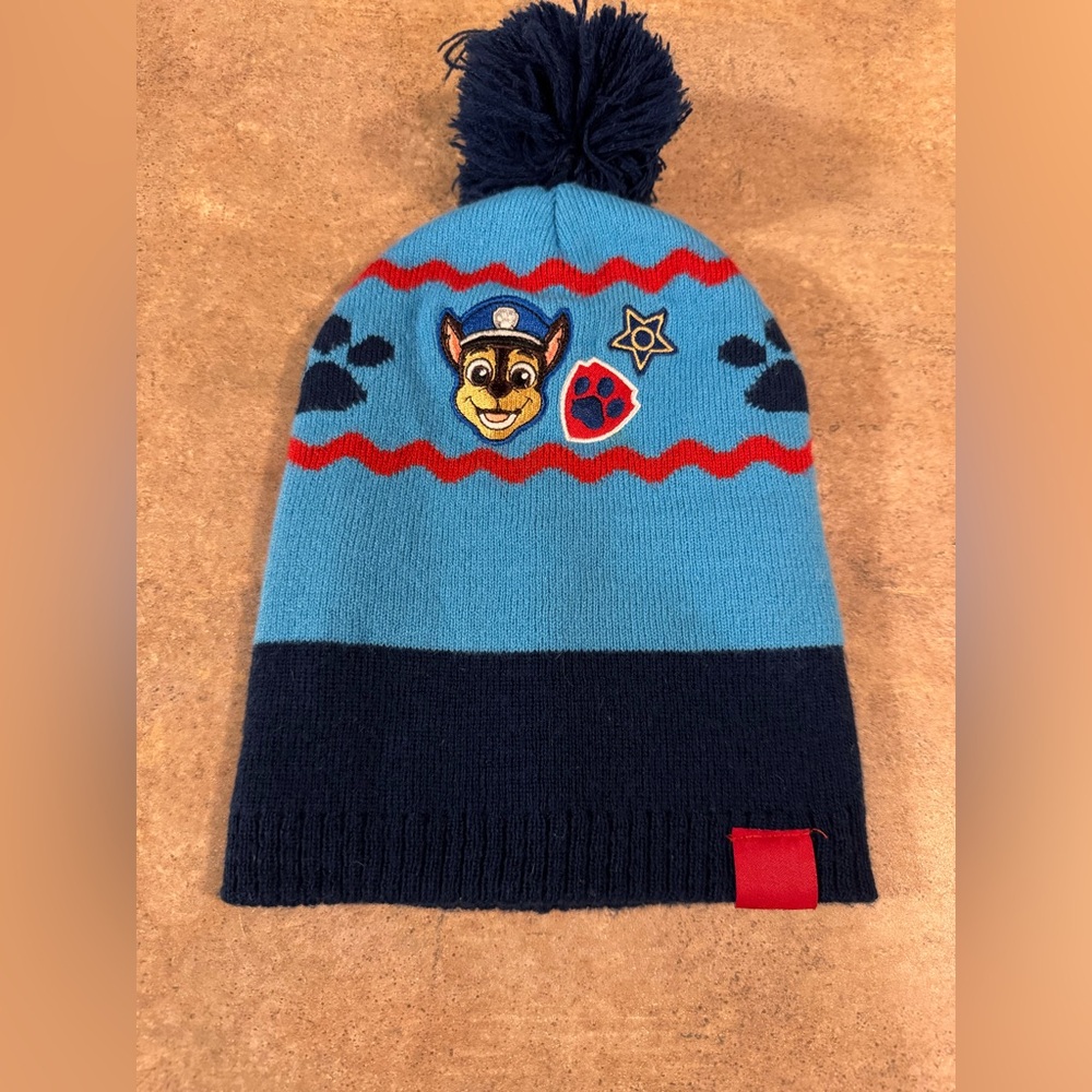Paw Patrol Blue, Red and Navy Toddler Beanie with Character Design
